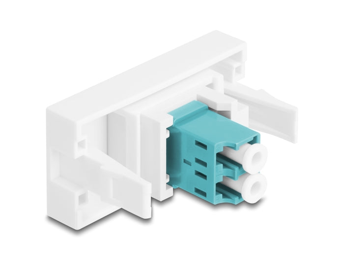 Delock 90845 Easy 45 Module Lc Duplex Female To Lc Duplex Female White / Aqua