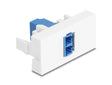 Delock 90847 Easy 45 Module Lc Duplex Female To Lc Duplex Female White / Blue