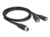 Delock 60290 M12 Cable A-Coded 8 Pin Female To 2 X Usb 2.0 Type-A Female 1 M