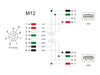 Delock 60290 M12 Cable A-Coded 8 Pin Female To 2 X Usb 2.0 Type-A Female 1 M