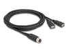 Delock 60291 M12 Cable A-Coded 8 Pin Female To 2 X Usb 2.0 Type-A Female 2 M