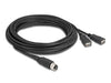 Delock 60652 M12 Cable A-Coded 8 Pin Female To 2 X Usb 2.0 Type-A Female 5M