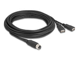 Delock 60652 M12 Cable A-Coded 8 Pin Female To 2 X Usb 2.0 Type-A Female 5M