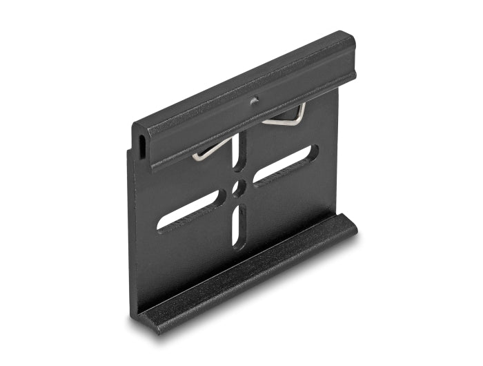 Delock 67143 Aluminium Mounting Clip For Din Rail 60.0 X 47.8 Mm Black