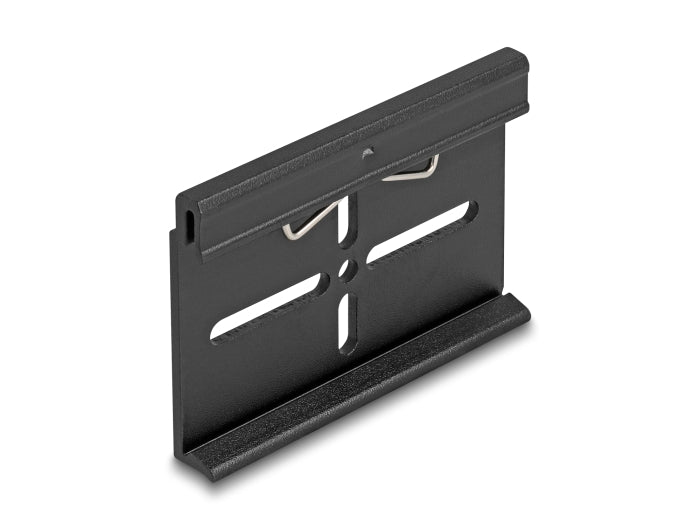 Delock 67145 Aluminium Mounting Clip For Din Rail 70.0 X 47.8 Mm Black