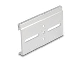 Delock 67146 Aluminium Mounting Clip For Din Rail 80.0 X 47.8 Mm Silver