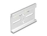 Delock 67146 Aluminium Mounting Clip For Din Rail 80.0 X 47.8 Mm Silver