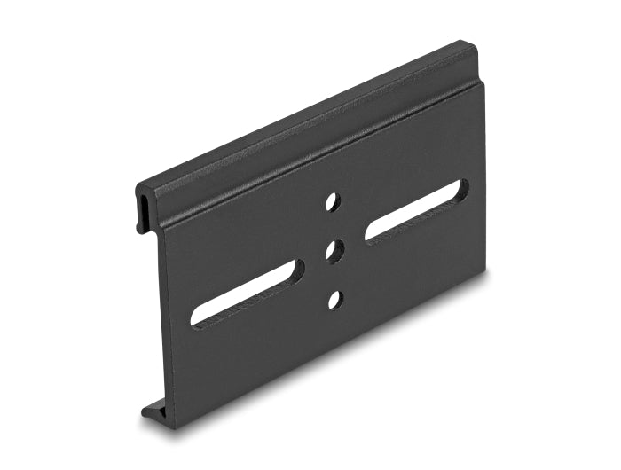 Delock 67147 Aluminium Mounting Clip For Din Rail 80.0 X 47.8 Mm Black