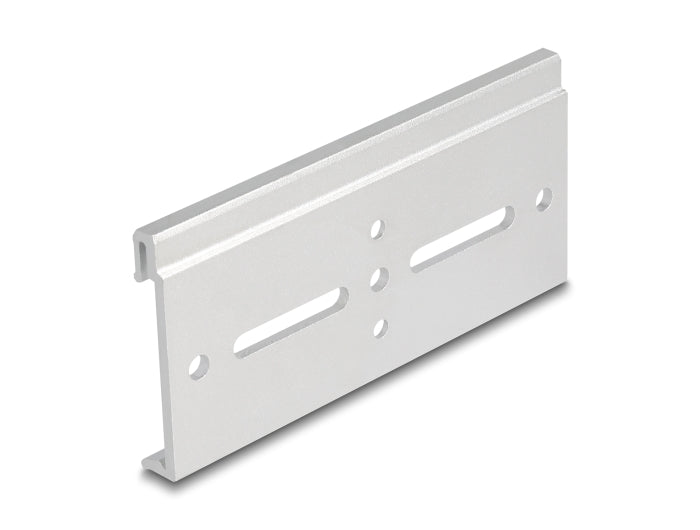 Delock 67148 Aluminium Mounting Clip For Din Rail 100.0 X 47.8 Mm Silver