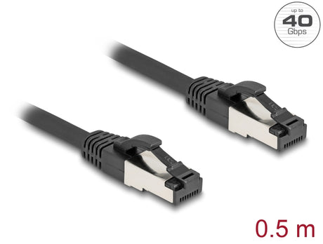 Delock 80570 Rj45 Network Cable Cat.8.1 S/Ftp 0.5 M Up To 40 Gbps Black