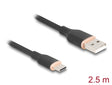 Delock 81227 Usb 2.0 Cable Usb Type-A Male To Usb Type-C™ Male 2.5 M Black