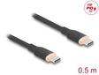 Delock 81237 Usb 2.0 Cable Usb Type-C™ Male To Male Pd 3.0 60 W 0.5 M Black