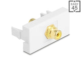 Delock 90859 Easy 45 Module Rca Female To Rca Female Gold Plated Yellow / White