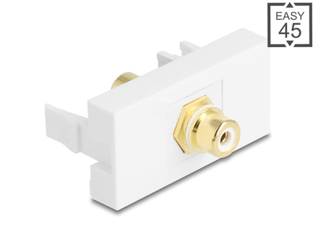 Delock 90861 Easy 45 Module Rca Female To Rca Female Gold Plated White / White