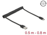 Delock 90133 Coiled Cable Easy-Usb 2.0 Type-A Male To Usb Type-C™ Male