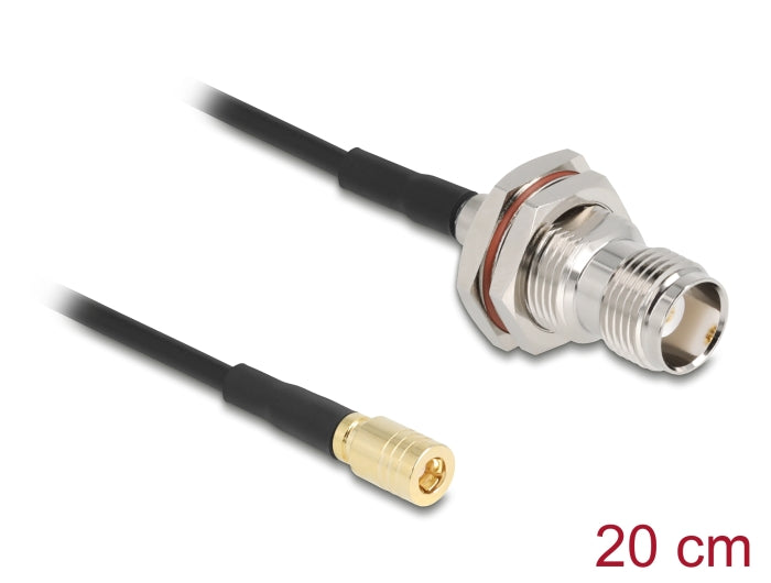 Delock 90724 Antenna Cable Tnc Jack To Smb Plug Rg-174 20 Cm