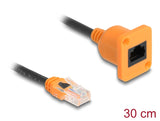 Delock 90803 D-Type Rj45 Cable Plug To Jack Cat.5E Utp Orange / Black 30 Cm