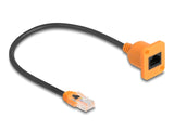 Delock 90803 D-Type Rj45 Cable Plug To Jack Cat.5E Utp Orange / Black 30 Cm