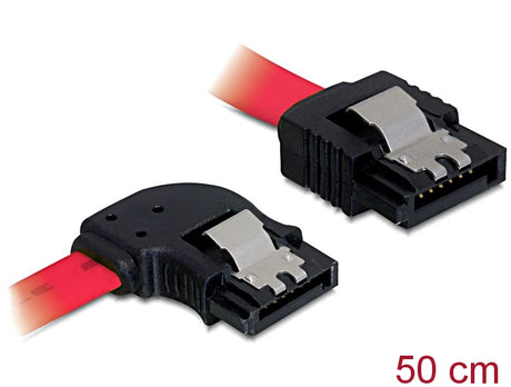 Delock 82603 Sata 3 Gb/S Cable Straight To Left Angled 50 Cm Red