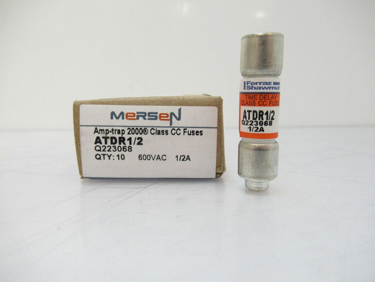 Mersen Ferraz Shawmut ATDR1/2 Fuse 1/2A, Time Delay, Class CC, Pack Of 10