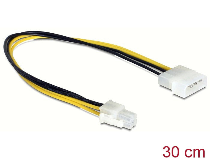 Delock 65611 Cable P4 Male To Molex 4 Pin Male 30Cm