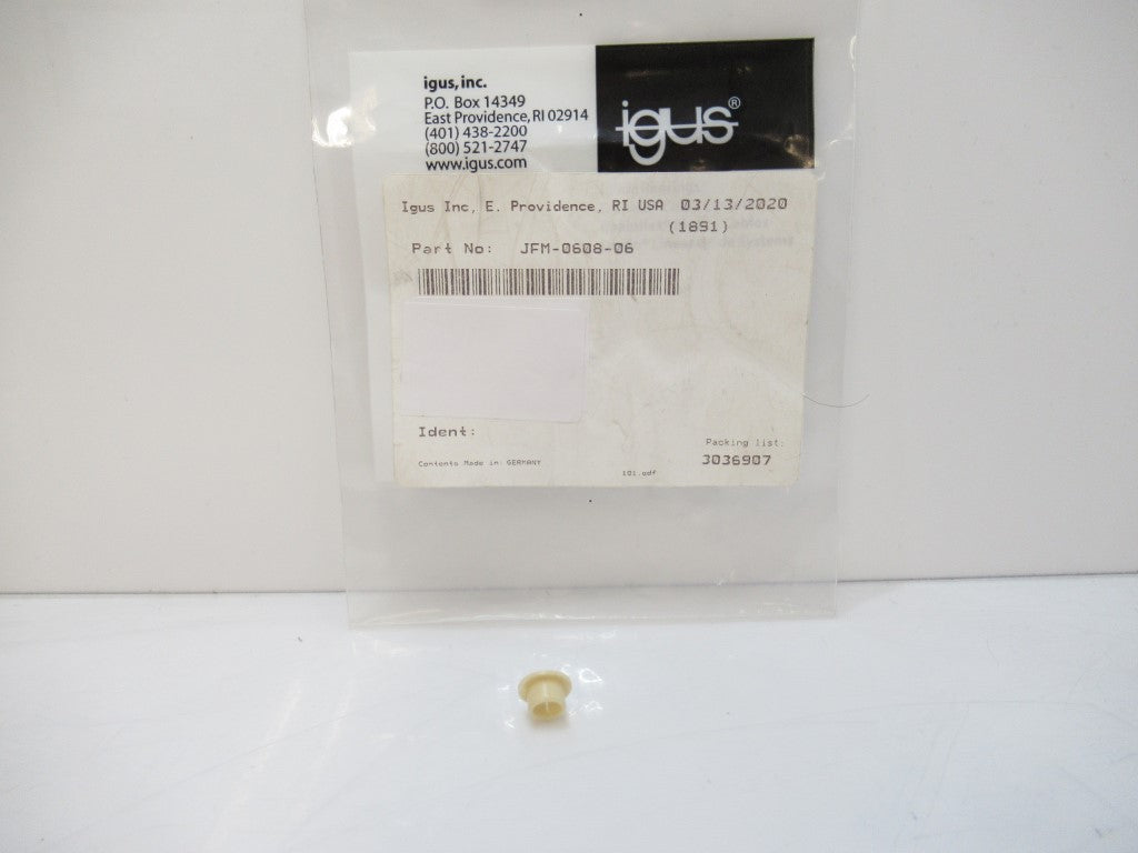 Igus JFM-0608-06 Iglide J, Sleeve Bearing With Flange, Sold By Unit