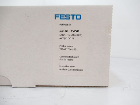 Festo PUN-6X1-SI 152586 Plastic Tubing 6 mm Silver, Sold Per 50 Meters