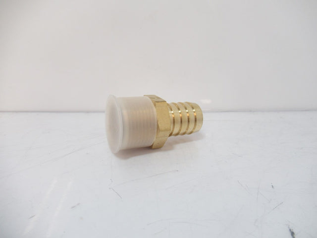 Hose Barb Fitting 125-12E, 0.75 in Hose x 0.75 in NPT Brass