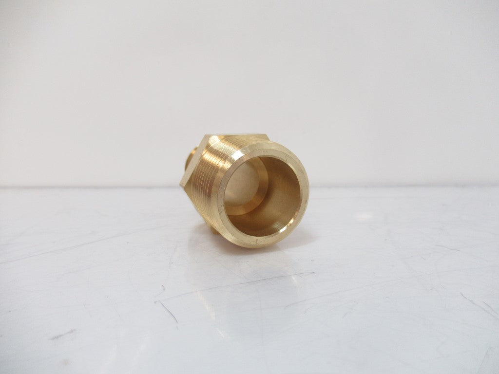 Hose Barb Fitting 125-12E, 0.75 in Hose x 0.75 in NPT Brass