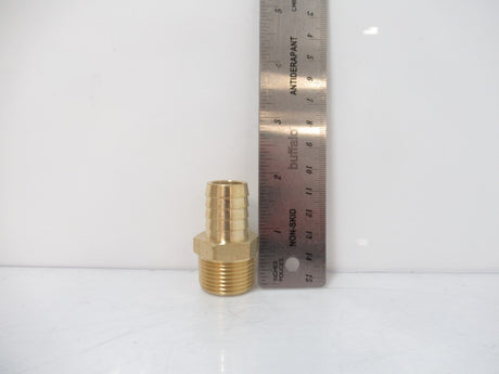 Hose Barb Fitting 125-12E, 0.75 in Hose x 0.75 in NPT Brass