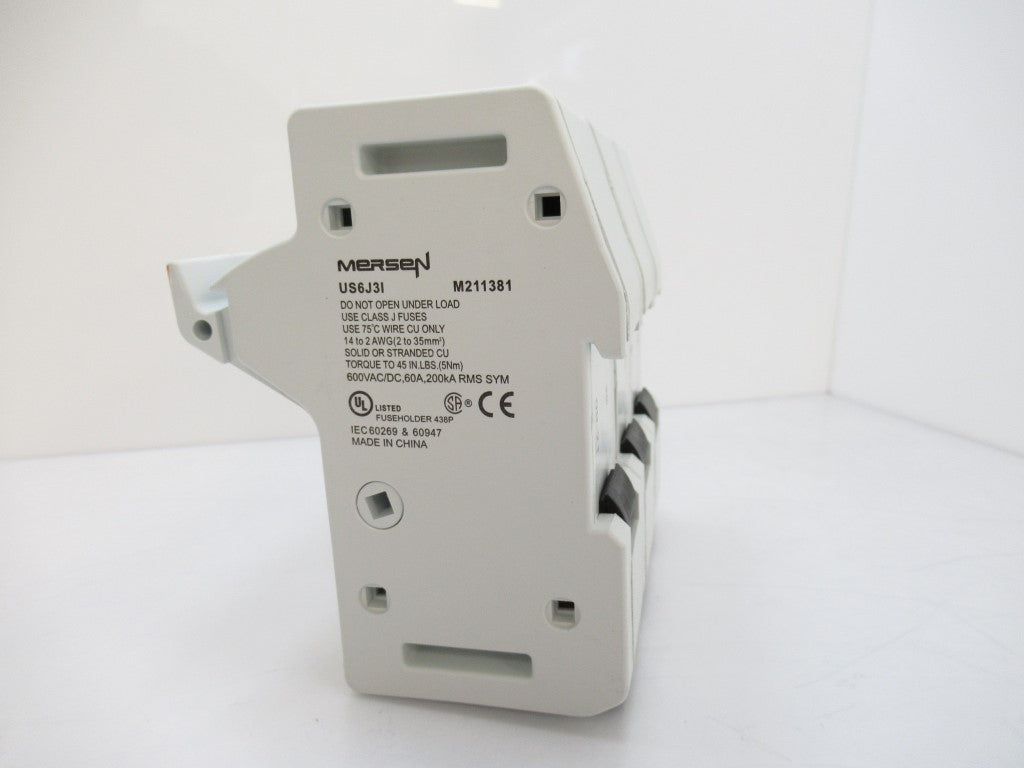 Mersen US6J3I M211381 Ultra-Safe Fuse Holder 60 A 3-Pole 600 V Class J