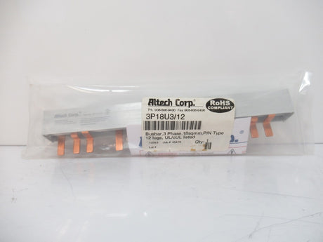 Altech Corp. 3P18U3/12 Busbar, 3 Phase, 12-Pin