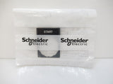 Schneider Electric ZBY2303 Nameplate Start Squared Black Background New In Bag