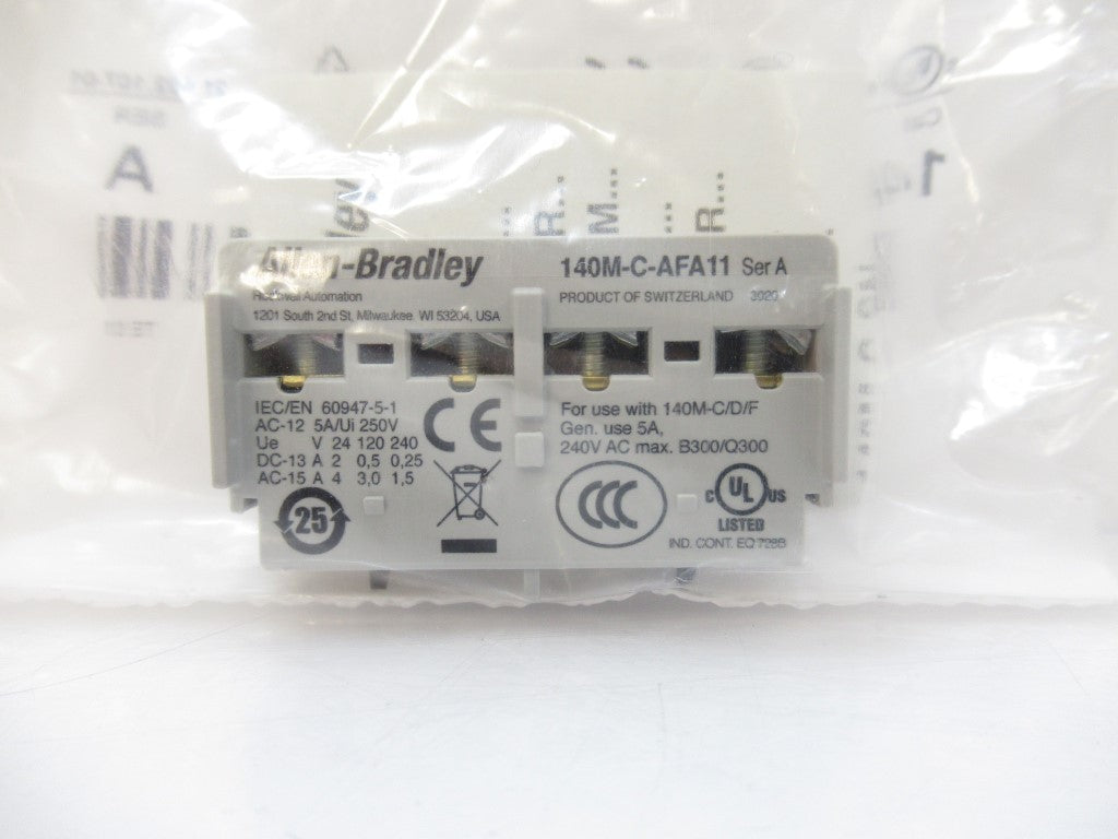 140M-C-AFA11 140MCAFA11 Allen Bradley  Auxiliary Contact Block Series A