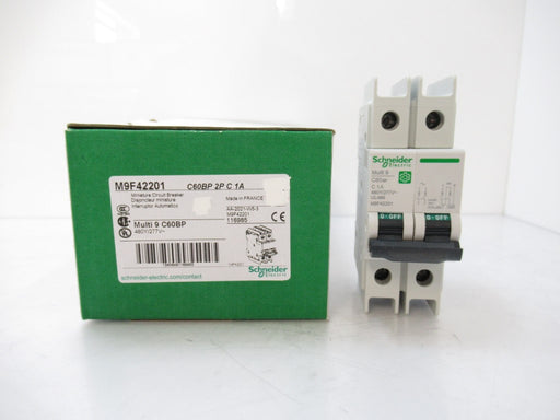 Schneider Electric M9F42201 Circuit Breaker Multi 9, 1 A, 2-Poles, Sold By Unit