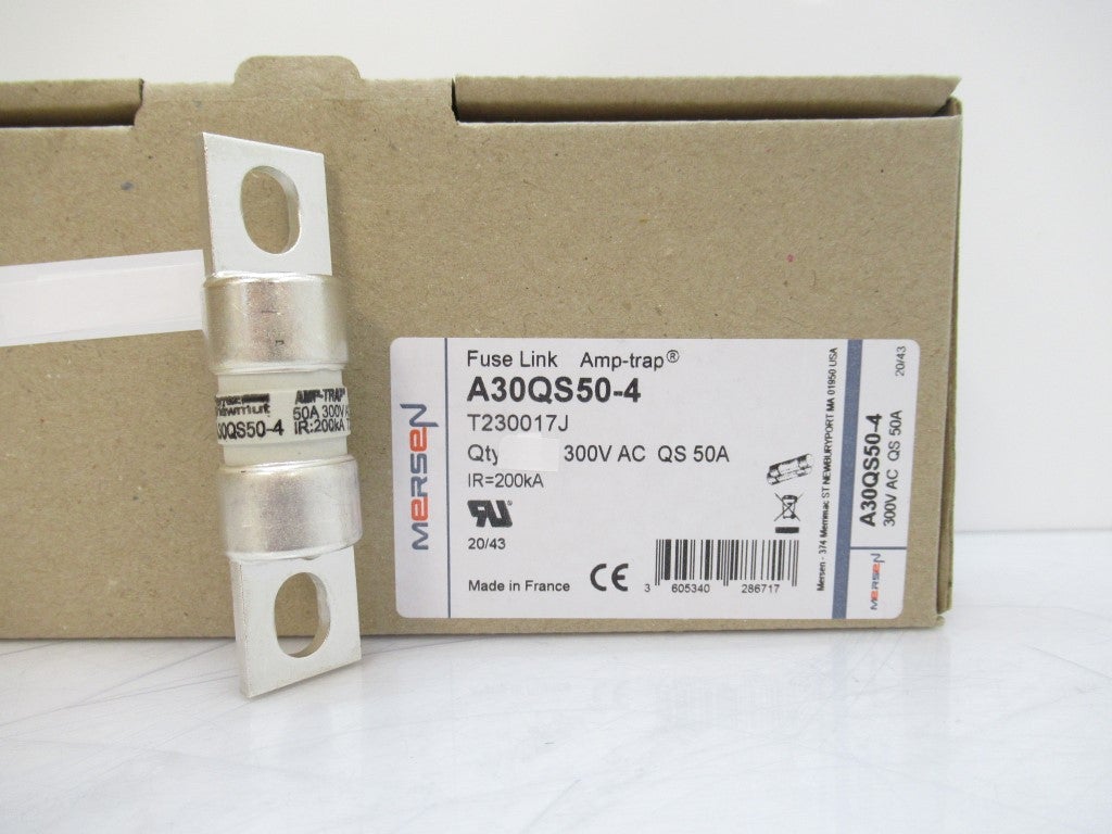 A30QS50-4 A30QS504 Mersen Amp-Trap Semiconductor Fuse 50 A 300V AC, Sold By Unit