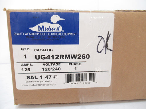 Midwest UG412RMW260 Weatherproof Disconnect Panel 2 Pole 60A