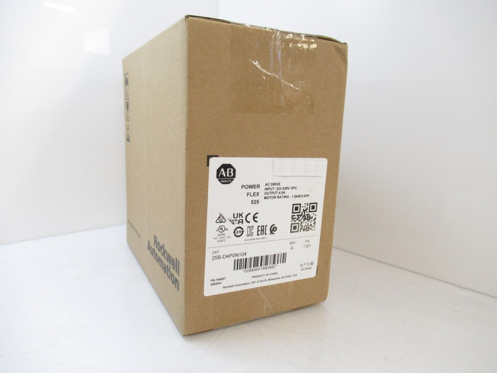 Allen Bradley 25B-D4P0N104 PowerFlex 525 AC Drive 2.0 HP, Surplus