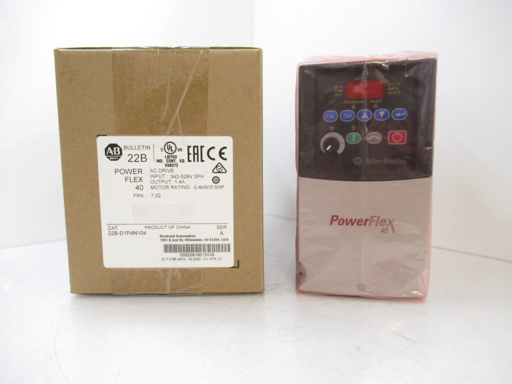 Allen Bradley 22B-D1P4N104 PowerFlex 40 AC Drive SURPLUS