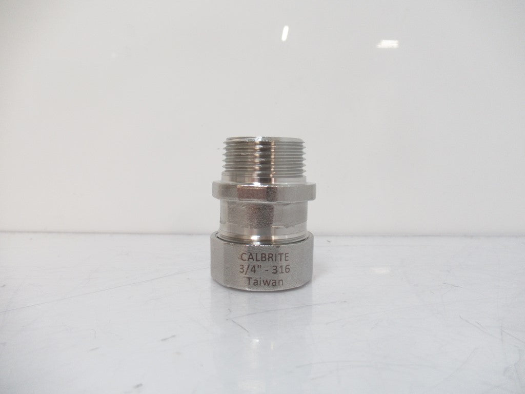 Calbrite S60700FCS0 Liquid-Tight Connector 3/4 in, SS 316