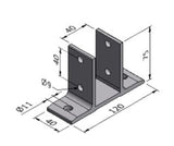 MK 67.02.0004 Aluminum Floor Mounting Bracket 1, Series 40, 40 x 40 mm