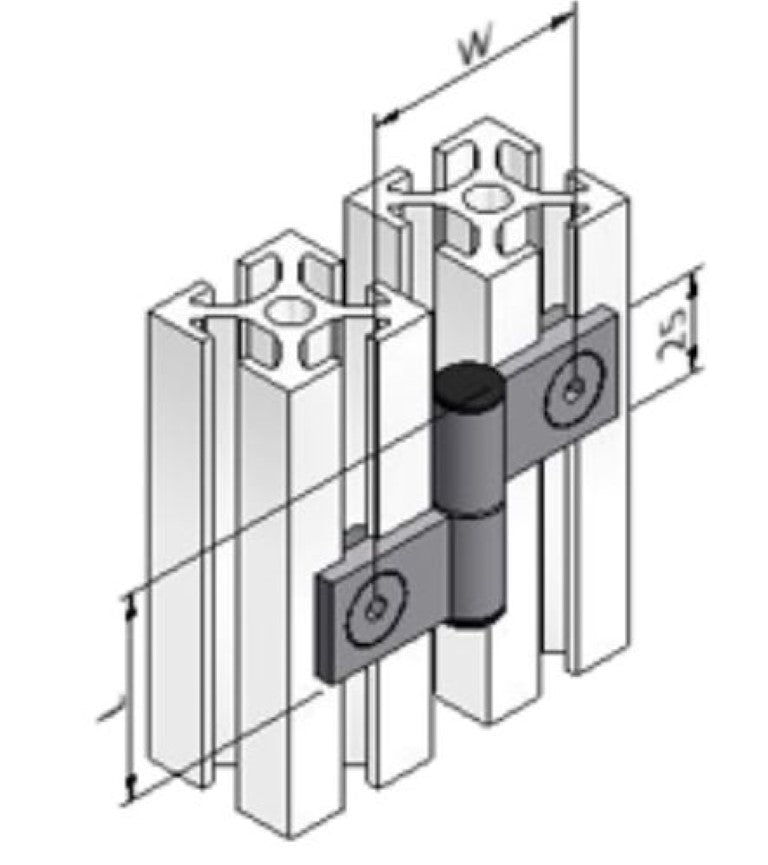 B46.01.010 B4601010 MK Extrusion Hinge 40-1, Series 40, Sold By Lot Of 9 Kits