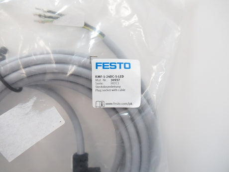 Festo KMF-1-24DC-5-LED 30937 Plug Socket With Cable