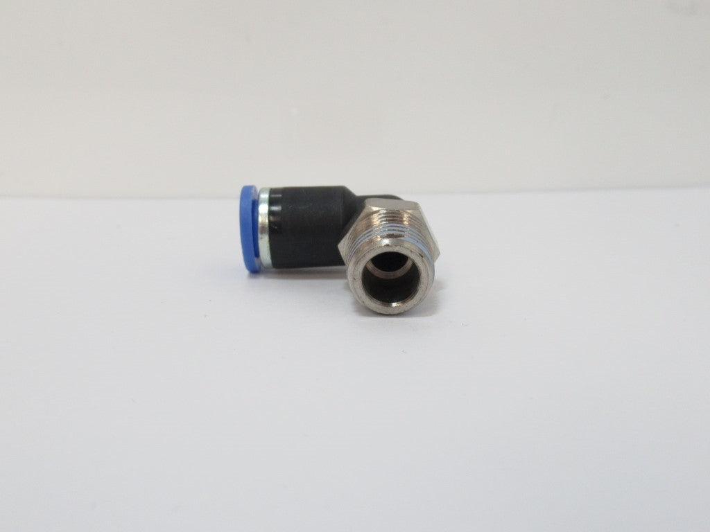 Male Elbow Fitting P4.08.1/4, 8 mm Hose, 1/4 Thread