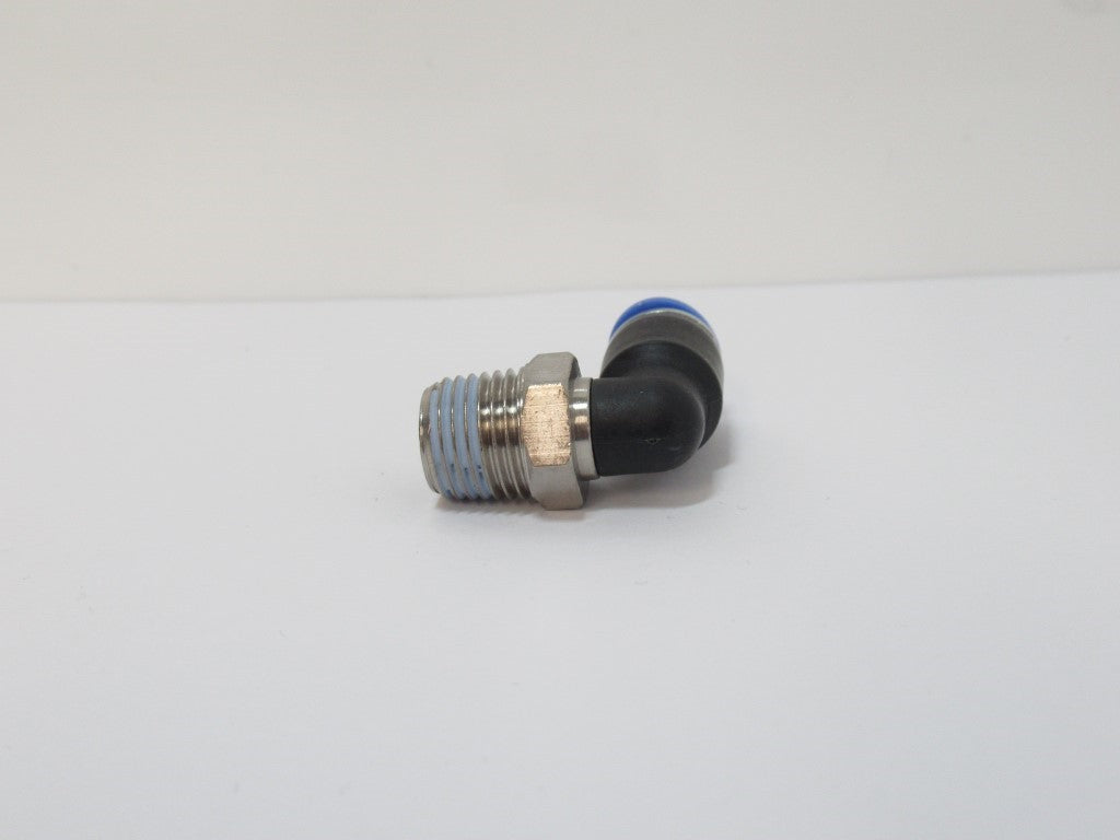 Male Elbow Fitting P4.08.1/4, 8 mm Hose, 1/4 Thread