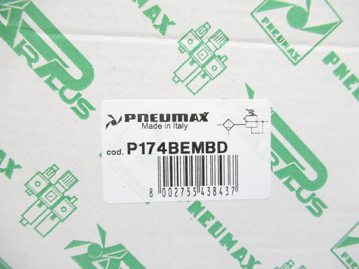 Pneumax P174BEMBD Filter Regulator 20 Microns, Manual Drain 0-12Bar Range