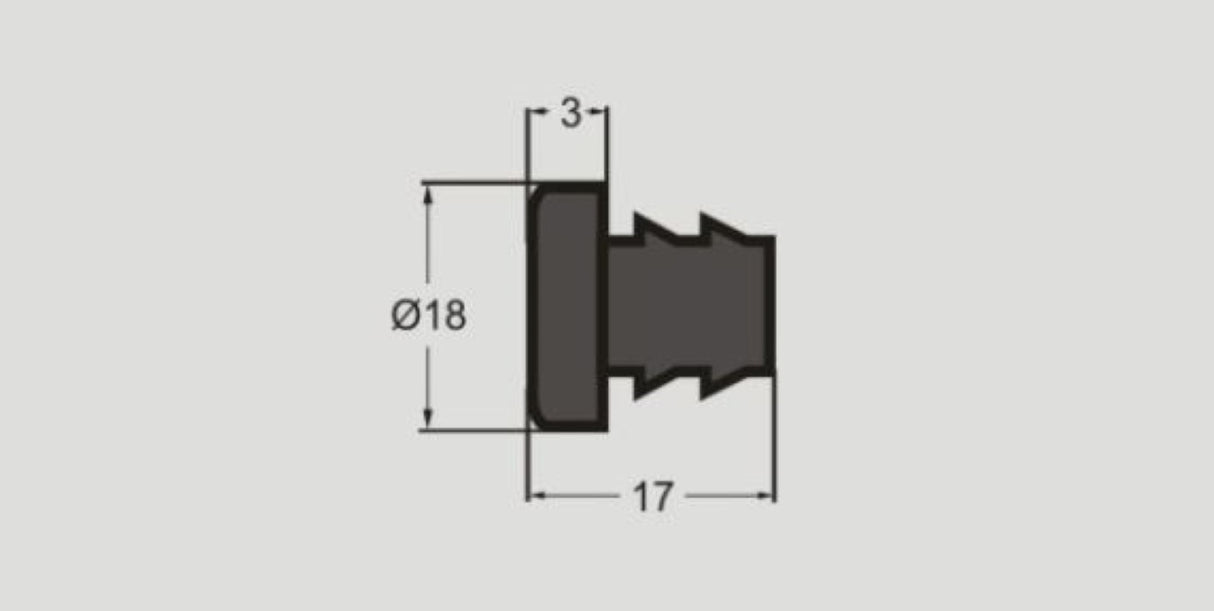 FlexLink XLRZ18 End Plug Group GR Class A, Sold Per Pack Of 10