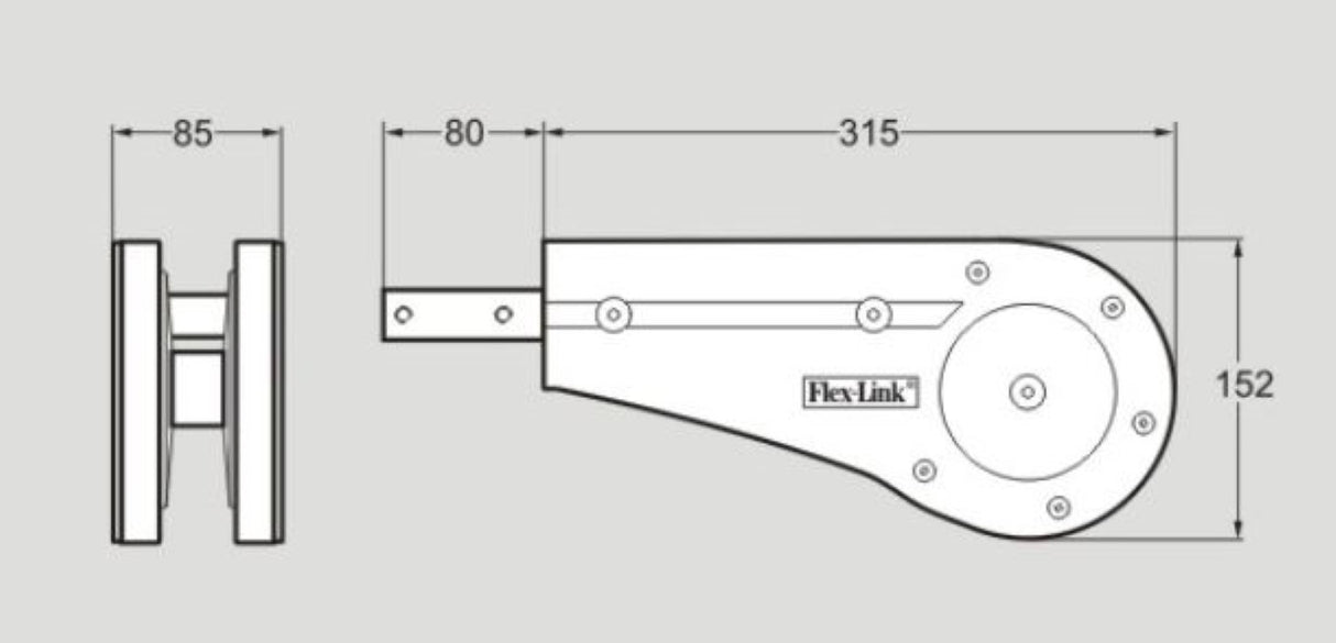 Flexlink XMEJ315 XM Idler End Unit