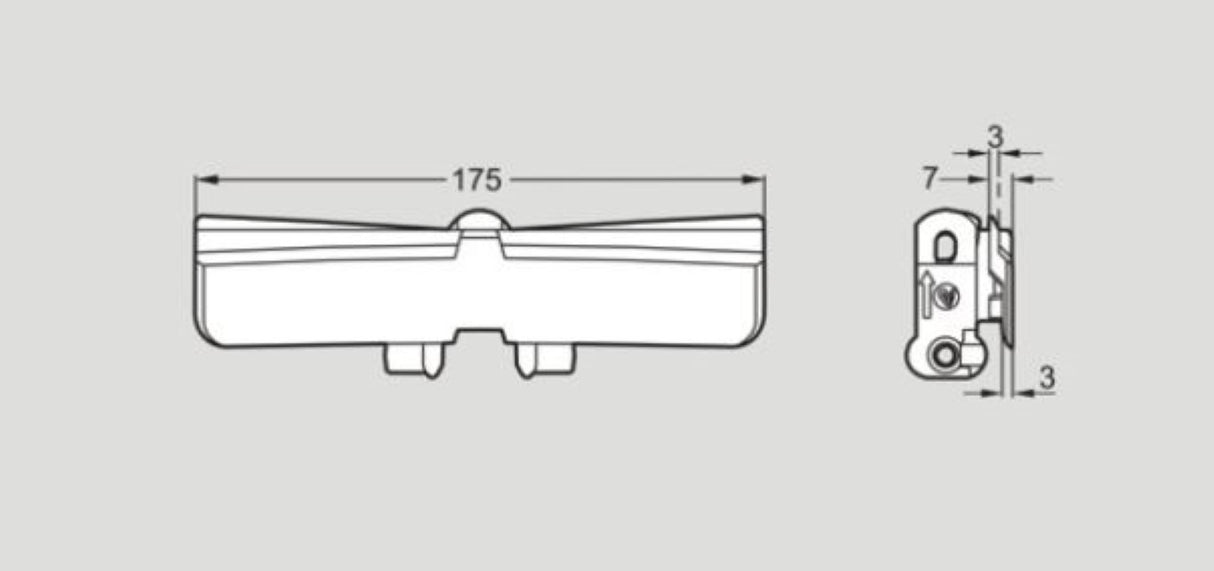 FlexLink XBTP3A175 Plain Chain X180, Length 3 Meters