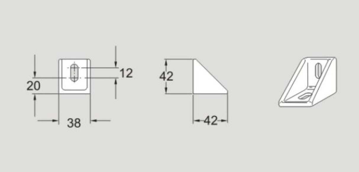 Flexlink XCFA44B Angle Bracket Group XC